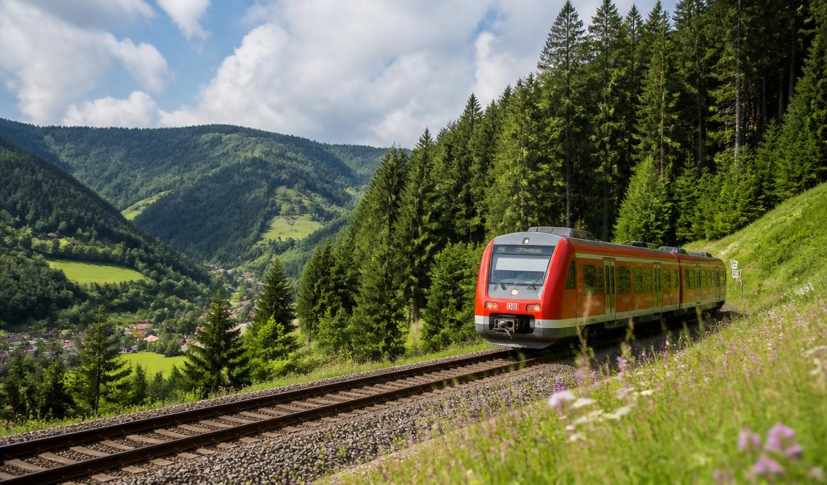 Regionalzug im Schwarzwald