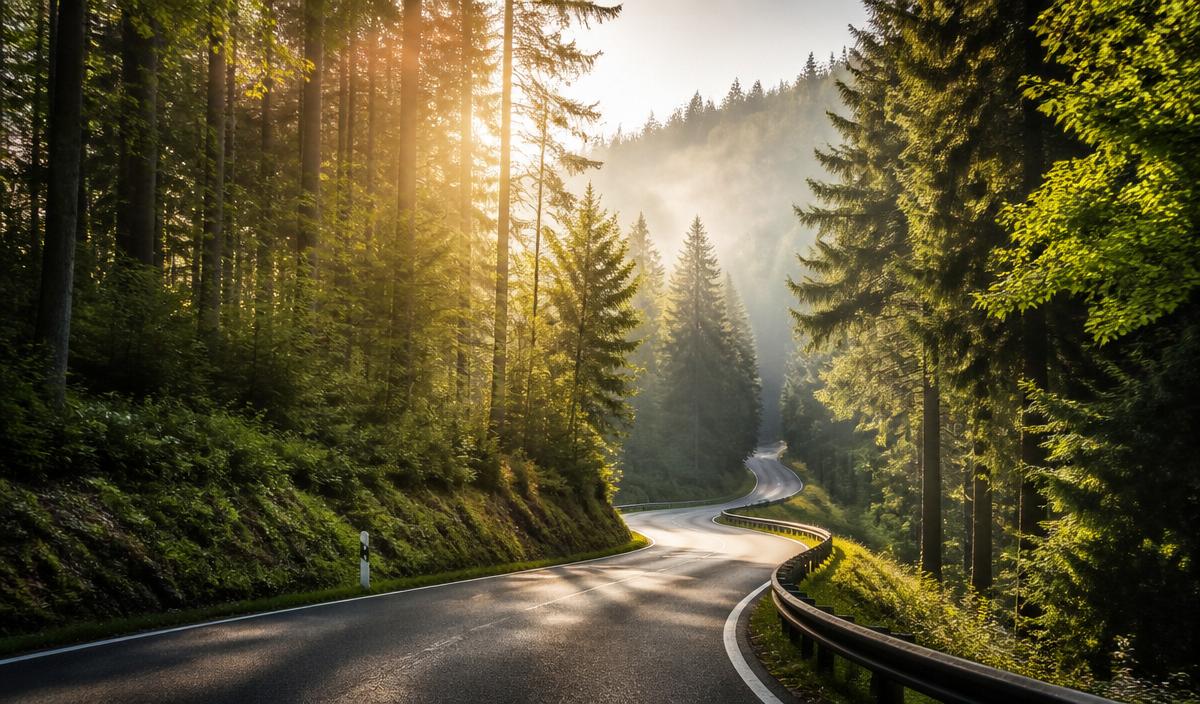 Malerische Straße durch den Schwarzwald